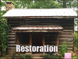 Historic Log Cabin Restoration  Bessemer City, North Carolina